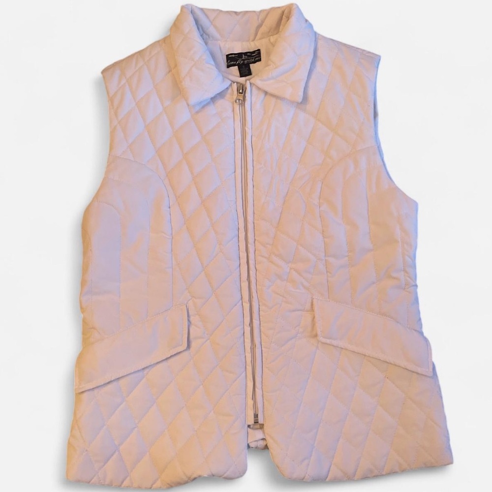 White Quilted Vest